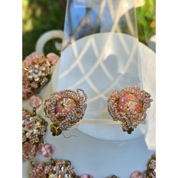 Magical Hard To Find Ian St Gieler For Stanley Hagler Confetti Glass Demi Parure - Picture 8 of 13